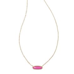 Whether you layer it or let it shine on its own, the Eva Pendant Necklace will add the perfect sparkle to your look. Chic and oh-so-versatile, you'll obsess over this necklace staple. To preserve your fashion jewelry for years to come, agents such as soaps, perfumes, lotions, makeup, hair and cleaning products, and other chemical contact should be avoided. Take care to remove jewelry before showering, sleeping, exercising or swimming. Kendra Scott is known for its design and material innovation, Kendra Scott Heart Necklace Hot Pink, Kendra Scott Silver Necklace, Brass Pendant Necklace, Small Drop Earrings, Preppy Jewelry, Kendra Scott Necklace, Color Magenta, Let It Shine, Moms Bracelet