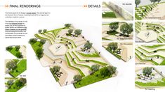 an architectural rendering of a park with trees and people