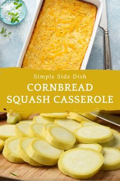 cornbread squash casserole is an easy side dish