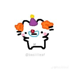 an image of a cartoon character with a clown hat