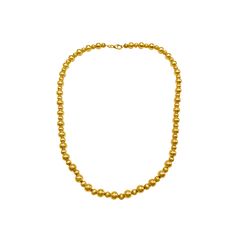 14kt yellow gold 4.8-6.95mm wide ball style necklace 9.78 grams size: 18 inches Ball Necklace, Sale Event, Watches Jewelry, Selling Jewelry, Chain Necklace, Gold Necklace, Jewelry Collection, Beaded Necklace, Yellow Gold