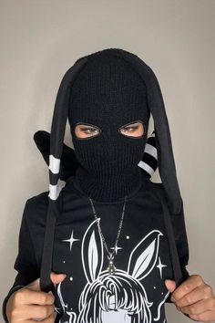 Bunny Balaclava, Aesthetic Types, Mask Aesthetic, The Baddest, Ski Mask, Rabbit Ears, Bunny Ears, Rock A, Bunny Ear