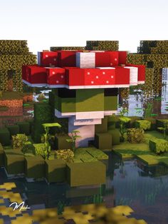 Minecraft Mushroom Aesthetic, Minecraft Fairy Builds Tutorial, Minecraft Cute Statues, Mooshroom Enclosure Minecraft, What To Add To Your Minecraft World, Builds To Add To Your Minecraft World, Frog Minecraft Build, Fun Minecraft Ideas, Minecraft Building Ideas Mushroom