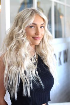 Hair Length Ideas, Dream Hair Blonde, Cali Blonde Hair, Really Blonde Hair, Types Of Blonde Hair, California Blonde Hair, Hair Balayage Ideas, Cream Blonde Hair, Beach Blonde Hair