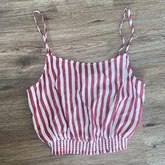 Never Worn Top With Tags Still Attached! Perfect Condition. Red Cotton Beach Crop Top, Trendy Red Crop Top For Vacation, Red Cotton Crop Top For Beach, Casual Red Crop Top For Summer, Casual Red Crop Top For Spring, Casual Red Crop Top For Day Out, Red Spring Crop Top, Red Summer Crop Top For Beach, Summer Red Crop Top For Day Out