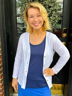 This white cotton cardigan is sure to be one of your new favorite layering pieces. 4 mother-of-pearl style buttons Can wear as a cardigan or as a button-down top 100% Cotton Beach Time is a division of the Lulu-B clothing company. Sizing Size Dress Size Bust Waist Hips XS 4 34"-35" 26"-27" 37"-38" S 6-8 36"-37" 28"-29" 39"-40" M 8-10 38"-39" 30"-31" 41"-42" L 12-14 40"-41" 32"-33" 43"-44" XL 16 42"-43" 34"-35" 45"-46" 1X 18 44"-45" 36"-37" 47"-48" Beachtime is a division of the Lulu-B Clothing w Fitted Button-up Top For Layering, Versatile Button-up Cardigan For Layering, Versatile Button-up Tops For Layering, Fall Button-up Tops For Layering, Fall Layering Button-up Tops, Relaxed Fit Button-up Cardigan For Layering, Versatile Everyday Cardigan With Button Closure, Spring Layering Cardigan With Button Closure, Versatile Tops With Button Closure For Layering