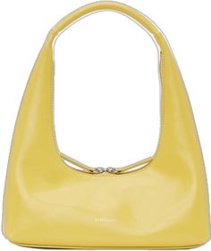 Chic Yellow Baguette Bag For Everyday Use, Tan Modern Shoulder Bag, Classic Yellow Shoulder Bag With Top Carry Handle, Chic Tan Shoulder Bag With Zipper Closure, Modern Yellow Shoulder Bag With Handle Drop, Classic Yellow Soft Leather Shoulder Bag, Classic Yellow Shoulder Bag With Soft Leather, Modern Baguette Bag With Double Handle For Errands, Yellow Rectangular Baguette Bag