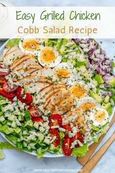 an easy grilled chicken cobb salad recipe