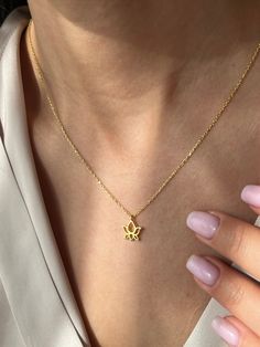 Bloom in style with our Lotus Necklace 🌸 Get this cute jewelry made with the high quality elements✨ You can go with 925K Sterling Silver with the options of Gold, Rose Gold or Silver finish Beautiful jewelry for everyone 💙 Details * 925K Sterling Silver → 14K Gold, Rose Gold or White Gold plated * Chain length is approximately 18 inches (16+2 in extender) / 45 cm (40+5 cm extender) * Time is important! You will receive your package as soon as possible 🚚 * We care about the quality of metal to Everyday 14k Gold Necklaces With Flower Charm, Everyday 14k Gold Necklace With Flower Charm, Gold Flower Shaped Necklace For Everyday, Gold Flower Charm Necklaces In Sterling Silver, Gold Sterling Silver Flower Charm Necklace, Dainty 14k Gold Flower Necklace, Yellow Gold Flower Charm Necklace, Delicate Charm Necklaces With Tarnish-resistant Flower Pendant, Gold Flower Charm Necklaces For Everyday