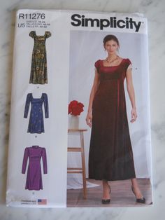 an image of a woman's dress sewing pattern