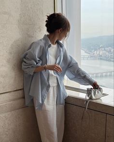 Everyday Fashion Outfits, Casual Day Outfits, Stylish Work Outfits, Simple Trendy Outfits, Modest Fashion Outfits, 가을 패션, Basic Outfits, Shirt Collection, Ootd Outfit