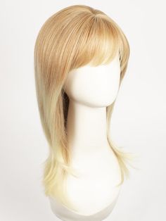 T613/27 | Honey Blonde Highlight Steak with Platinum Blonde Tip Flower Netting, Straight Layers, Closed Flower, Vivica Fox Wigs, Vivica Fox, Short Bangs, Cap Collection, Natural Hair Growth, Synthetic Wig