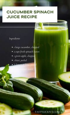 cucumber spinach green juice recipe cucumber drink ideas spinach juice recipe ideas cucumber juice benefits juice cleanse ingredients green juice recipe weight loss smoothie cleanse recipe ideas smoothie fat burning Spinach Juice Recipes, Cucumber Juice Benefits, Smoothie Cleanse Recipes, Recipe Cucumber, Fat Loss Drink, Cucumber Drink, Cucumber Lemonade, Gut Biome, Green Juice Recipe