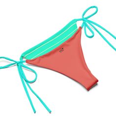 Stay comfortable and beach ready all summer in this FYC String Bikini set. It’s made from soft recycled polyester with double-layering and UPF 50+. Style the straps how you like, and get ready to swim! • Soft and stretchy material with UPF 50+ • Sizes up to 4XL • Bikini top comes with removable padding for comfort • Multiple ways to tie and style the bikini set Disclaimer: To make your All-Over Print Recycled String Bikini last longer, thoroughly rinse it off after each use and get rid of any ch