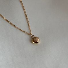 THE DAINTY HEART CHARM NECKLACE 1.4mm Dainty Figaro Chain Hypoallergenic, water resistant, non-tarnish USA Standard 14/20GF Heart Charm Necklace, Figaro Chains, Figaro Chain, Necklace Dainty, Heart Charm, Charm Necklace, Water Resistant, Necklaces, Chain