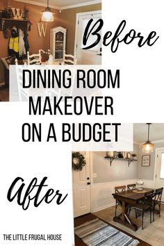 dining room makeover on a budget before and after