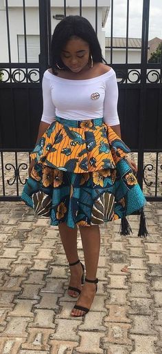 Robe africaine African Print Skirt, African Skirts, Ghanaian Fashion, African Designs