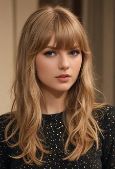 Blake Lively Bangs, Taylor Bangs, Cowlick Bangs, Bottleneck Bangs, Fringe Styles, Bangs Haircut, Balayage Ideas, Hair Detox