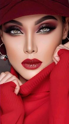 Woman In Red, Women Faces, Stunning Eyes, Beauty Shots, Beautiful Lips, Jolie Photo, Red Lipstick, Beautiful Makeup, Beauty Trends