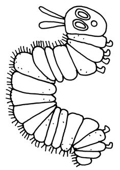 the very cute caterpillar coloring page