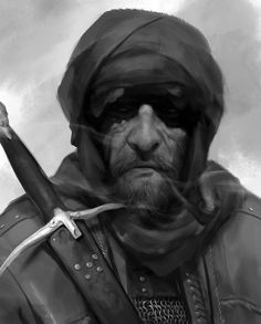 ArtStation - Portraits, Stepan Alekseev Stepan Alekseev, Pathfinder Rpg Characters, Monochromatic Art, Tom Waits, True Grit, Warhammer Fantasy, Fantasy Warrior, Human Art