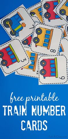 free printable train number cards for preschool