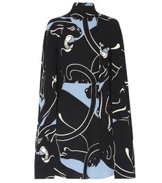 Black Dress Outfit Casual, Printed Silk Dress, Sky Blue Dress, Valentino Dress, Black Dress Outfits, Silk Print Dress, Korea Fashion, Printed Silk