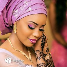 Beautiful  shot by @maigaskiya | makeup by @jideofstola ! #BellaNaijaWeddings Hausa Bride, Nigerian Traditional Wedding, Nigerian Outfits, Nigerian Bride, African Bride, Nigerian Weddings, Wedding Makeup Looks, Natural Wedding Makeup, Bella Naija Weddings