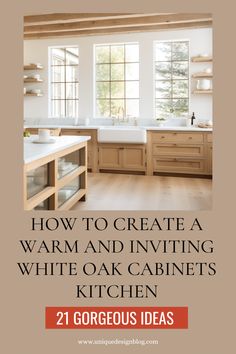 the kitchen is clean and ready to be used as a white oak cabinet for cabinets