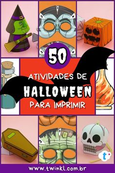 Preview de 8 das 50 Atividades de Halloween para imprimir Halloween