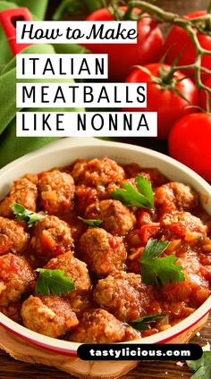 italian meatballs like nonna recipe | italian meatballs like nonna | Nonna's Homemade Italian Meatballs | best italian meatballs recipe | old fashioned italian meatballs | italian beef meatball recipe | italian meatball recipe easy | traditional italian meatballs in tomato sauce The Best Meatballs Allrecipes, Grandmas Italian Meatball Recipes, Traditional Italian Meatballs, Nonnas Meatballs, Italian Meatball Sauce, Italian Meatballs Recipe Authentic, Meatballs Recipe Italian, Beef Meatball Recipes, Sunday Meatballs