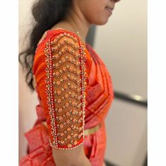 Wedding Blouse Design, Blouse Design Ideas, Gold Blouse Designs, Beauty Tips Hair, Magam Work, Blue Blouse Designs, Silk Saree Blouse Designs Patterns, Netted Blouse Designs, Bridal Blouses