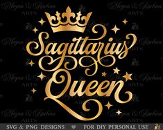 svg and png design for diy personal use sagitatius queen