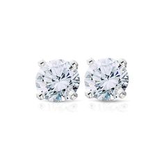 Pompeii3 1 1/4ct Diamond Studs 14K White Gold, Women's Everyday Jewelry, Diamond Earrings Studs, Diamond Studs, Round Brilliant, Prong Setting, Same Day Delivery, Gender Female, Natural Diamonds, Apparel Accessories