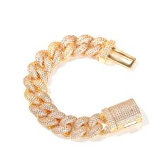 UWIN 14mm Cuban Chain Bracelet AAA Iced Out Cubic Zirconia Bracelets For Luxury Hiphop Jewelry - Bekro's ART Hiphop Jewelry, Cuban Chain Bracelet, Cuban Bracelet, Cubic Zirconia Bracelet, Trendy Bracelets, Mens Beaded Bracelets, Hip Hop Jewelry, Cuban Link Chain, Bracelets For Women