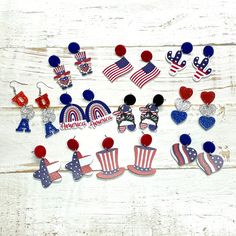 Envy Stylz Boutique Women - Accessories - Earrings Patriotic Mystery Stud Earrings Blue Patriotic Earrings For Independence Day, Patriotic Multicolor Earrings For Independence Day, Patriotic Blue Earrings For Independence Day, Patriotic Earrings For 4th Of July, Patriotic 4th Of July Earrings, Patriotic Dangle Earrings For Independence Day, Patriotic Earrings For Summer Gift, Cute Dangle Earrings, Animal Print Earrings