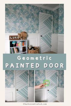 the painted door in this room is very easy to do and it's great for painting