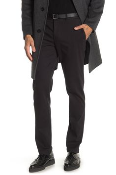 A slim leg adds a modern twist to these solid dobby chino pants. Fit: this style fits true to size. Slim Fit Chinos For Business Casual In Fall, Slim Fit Cotton Chinos For Business Casual In Fall, Business Casual Tapered Leg Chino Jeans, Fall Slim Fit Chinos For Business Casual, Stretch Straight Leg Chinos With Five Pockets, Mid-rise Cotton Chinos With Welt Pockets, Straight Leg Elastane Jeans For Business Casual, Slim Fit Cotton Pants With Five Pockets, Chino Cotton Twill Straight Leg Dress Pants For Work