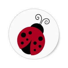 a ladybug sticker on a white background