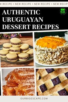 the cover of authentic uruguyan dessert recipes, including pies and cakes