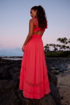 Santa Maria Maxi Dress | Free People Beachy Maxi Dress, Watermelon Wedge, Skirt Crochet, Senior Trip, Mexican Dresses, Dress Beach, Lace Inset, Silk Velvet, Shop Maxi Dresses