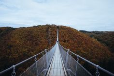 a suspension bridge with the words die 10 krassetten skywalks der welt