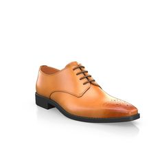 are handcrafted by individual order. Upper material is made by premium leather. Insole and lining materials - leather. Your new shoes will be handcrafted especially for you and delivered for free to your home or office in 1-2 weeks. Included option for free return and remake if the shoes do not fit.Only now all this is available at an exclusive price of $249.00.Proceed with you order now. Leather Wingtip Derby With Rubber Heel Cap, Luxury Leather Lace-up Derby, Formal Leather Derby With Rubber Heel Cap, Designer Dress Shoes With Leather Lining For Derby, Luxury Goodyear Welted Lace-up Leather Shoes, Leather Snip Toe Shoes With Brogue Detailing For Galas, Leather Brogue Shoes With Snip Toe For Galas, Elegant Brown Leather Shoes With Rubber Heel Cap, Calf Leather Shoes For Galas With Snip Toe