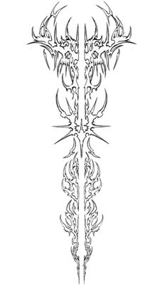 a drawing of an ornate design on a white background