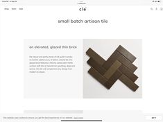 a website page with an image of a piece of brown paper on top of it