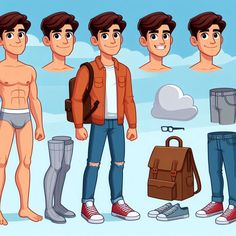 an image of a man with different body types