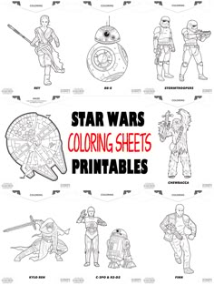 the star wars coloring sheets are available for all ages and abilitiess to print out