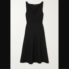 Nwt Color: Black Size: Petite (Fits Size Pp, 00, Xs, Xxs, 0, 2) Bust:15" (Stretchy) Waist:12.5" Across (Stretchy) Hip:17" Across Length: 40" Hem: 32" Acorss Ideal For Work Trips And Weekend Vacations, Theory's Midi Dress Is Made From The Brand's Signature Wrinkle-Resistant Compact Stretch-Crepe. The Versatile Style Will Easily Take You From Business Meetings To Dinner And Drinks, So You Can Pack Fewer Outfit Changes, Saving Room In Your Carry-On Accessories Instead. Fits True To Size, Take Your Classic Black V-neck Dress, Flattering Black V-neck Dress, Flattering Black A-line Dress, Black V-neck Dress With Flattering Silhouette, Flattering Black V-neck Midi Dress, Black Midi Dress With Flattering V-neck Silhouette, Black V-neck Midi Dress With Flattering Silhouette, Black Flattering Midi Dress For Formal Occasions, Flattering Black Midi Dress For Formal Occasions