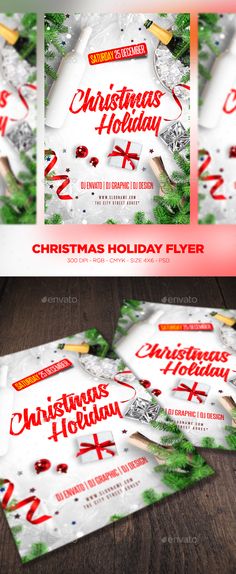 christmas holiday flyer template - holidays events