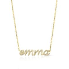 This 14k personalized diamond name necklace is the perfect gift for the bridal party, someone special, or yourself.__________________________________________M A T E R I A L & L E N G T HAvailable in 14k Yellow Gold, 14k Rose Gold, 14k White Gold, Sterling SilverThickness: 1.2mm / 0.05"InitialsLowercase: 5 mmCapital: 9 mmDiamond: 0.15 ct. - 0.40 ct. depending on the nameColor: GQuality: SI-VSAdditional Notes:• Non-Conflict Diamonds• Made in the USA Diamond Name Necklace, Name Necklace Silver, Custom Initial Necklace, Sapphire Wedding Band, Sapphire Wedding, Forever Jewelry, Diamond Gift, Gold Diamond Jewelry, Diamond Hoop Earrings